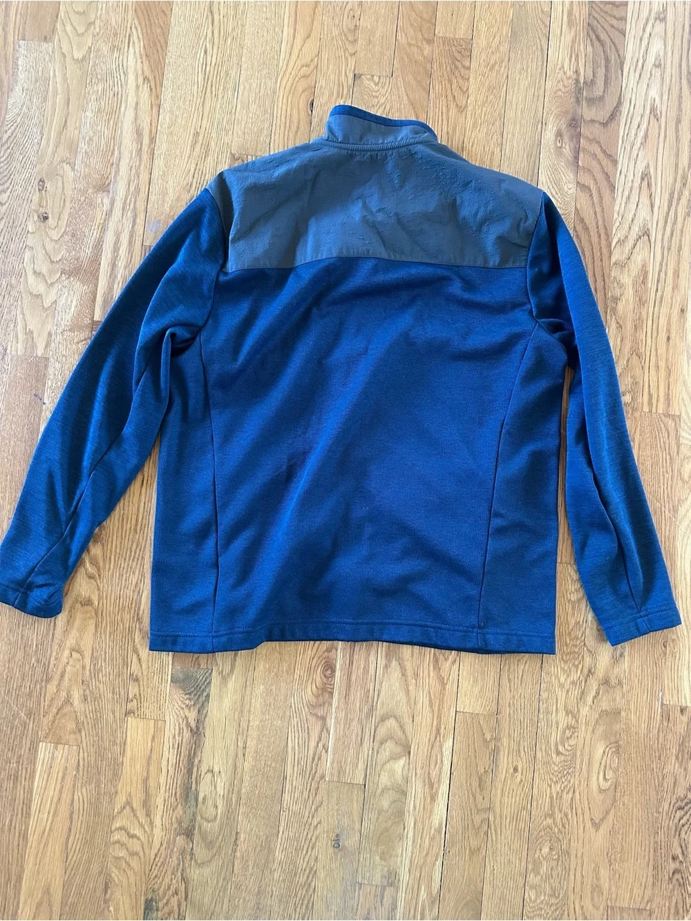 Orvis Men's Royal Blue and Charcoal Lightweight Zip Jacket